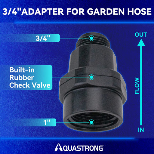3/4'' Adapter Black - Aquastrong