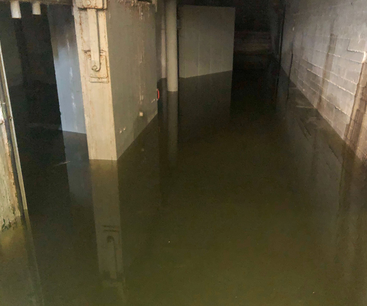 A flooded basement.