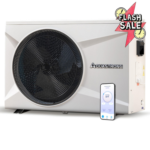 HEX100 100,000 BTU Heat Pump For 26,000 Gallons Pools 220V - Aquastrong
