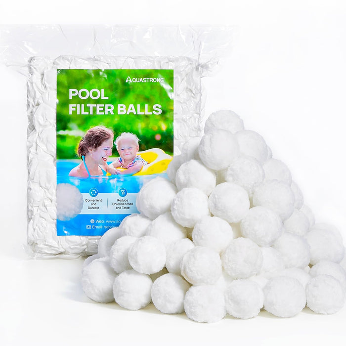 AQUASTRONG Pool Filter Balls for Sand Filters, Replaces 150 lbs Pool Filter Sand, Pool Filter Media Balls for Swimming Pools - Aquastrong
