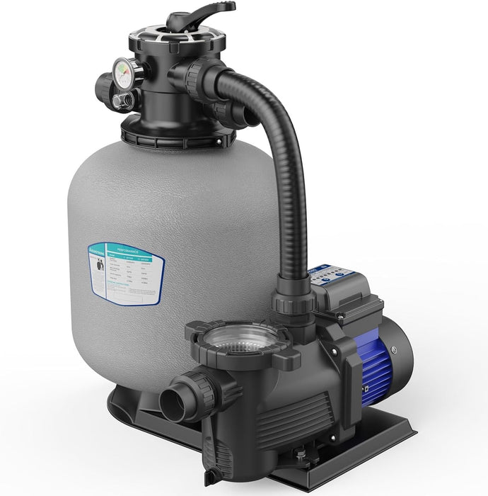 SFP400 3/4 HP Sand Filter Pump 3800GPH with Timer 16in Up to 16000GAL - Aquastrong