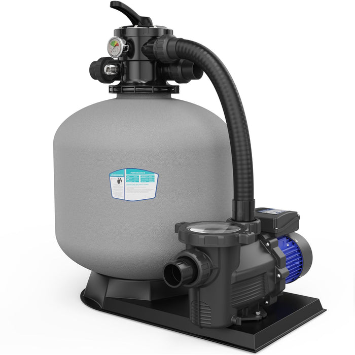 SFP505 2 HP Sand Filter Pump 8917GPH with Timer 20in Up to 38000GAL - Aquastrong