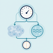 Illustration: A conceptual decision flow for assessing cloudy pool water, a pressure baseline, manual-directed maintenance, and a service boundary.