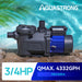 PSP066-LV 3/4 HP 115V Pool Pump Single Speed, 4332 GPH - Aquastrong