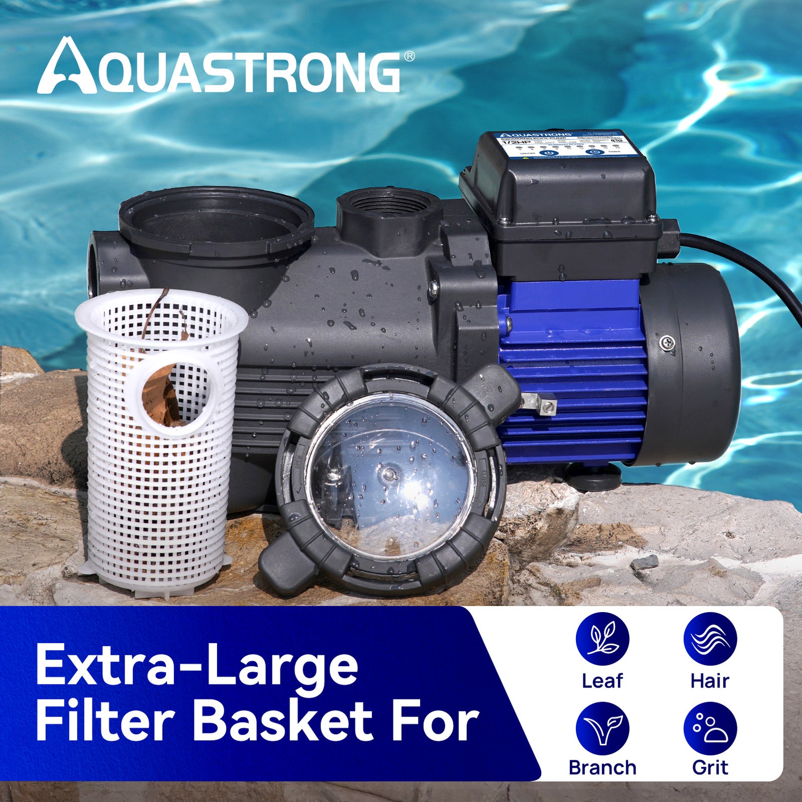 MINI Swimming Pool Pumps, 1/2 HP, 2/3 HP, 3/4 HP, 2500 GPH to 3800 GPH ...