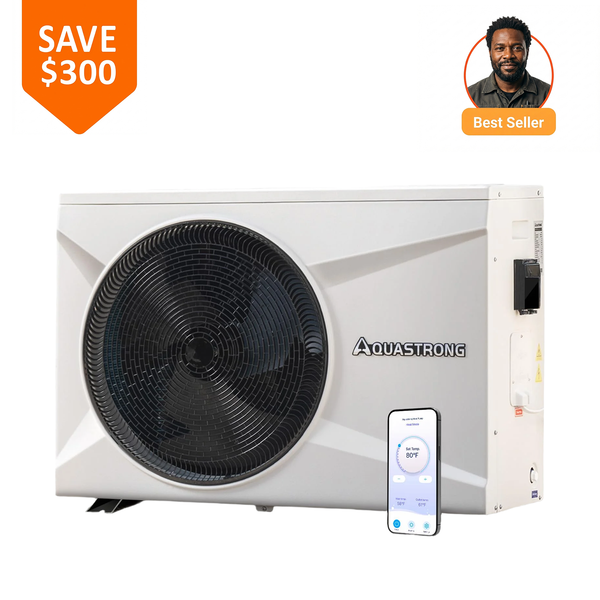 HEX075 75,000 BTU Heat Pump For 21,000 Gallons Pools 220V