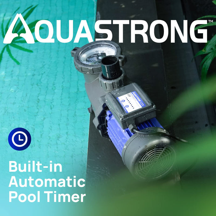 PSP200T-LV 2 HP 115V Pool Pump Timer, 8917 GPH - Aquastrong