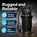 Cast Iron Sewage Grinder Pump 1 HP, 4200 GPH 2 inch Discharge with Auto Float Switch - Aquastrong