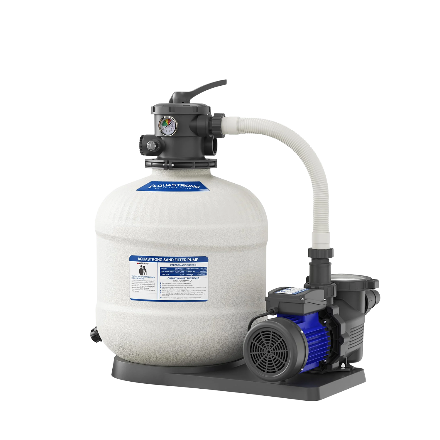 Flowmaster 5000 Pool Filter HEX016 16,000 BTU Heat Pump For 5,000 Gallons Pools 120V — AQUASTRONG