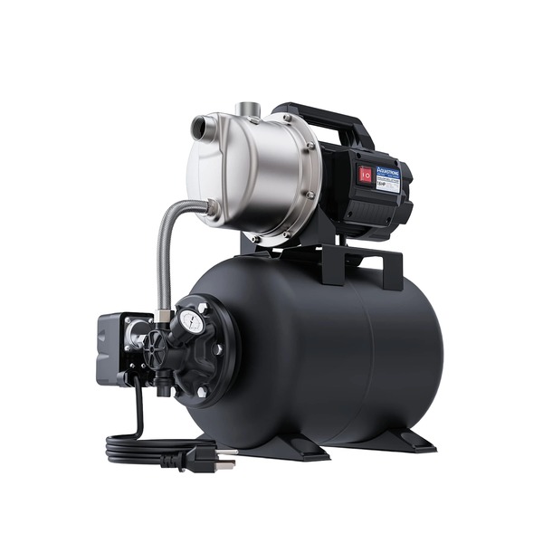 AQUASTRONG 1.6 HP Shallow Well Pump with Pressure Tank, NSF Certified, 1320 GPH, 115V, Stainless Steel Irrigation Pump, Automatic Water Booster Jet Pump for Home, Garden, Lawn