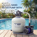 Sand Filter Pumps 115V 12in to 20in With Timer, 1/2 HP to 2 HP,  Max  8917GPH for Pools Up to 38000GAL, 6-Way Valve - Aquastrong