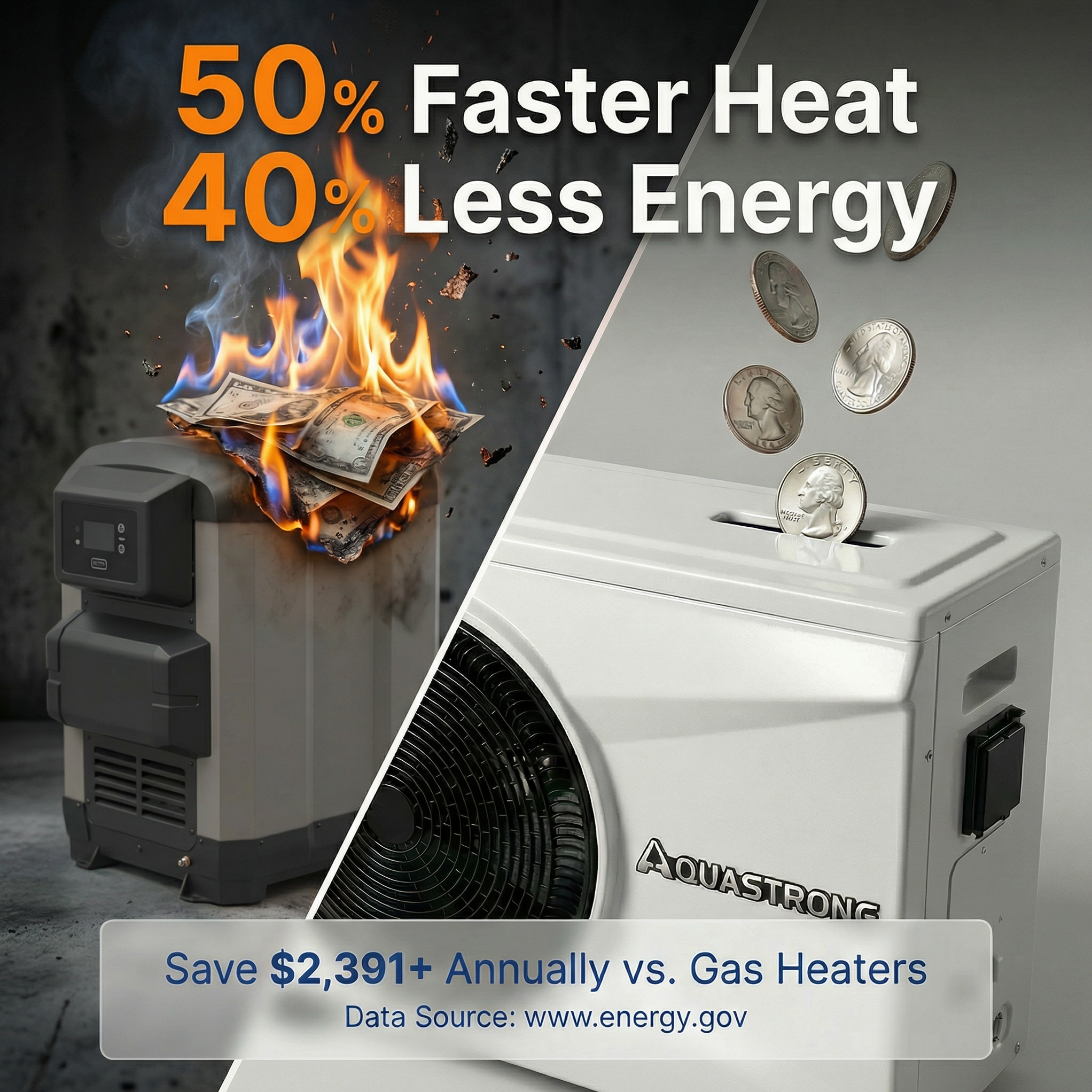 PRO Heat Pumps, Up to 100,000 BTU Inverter, for Pools up to 26,000 Gal ...