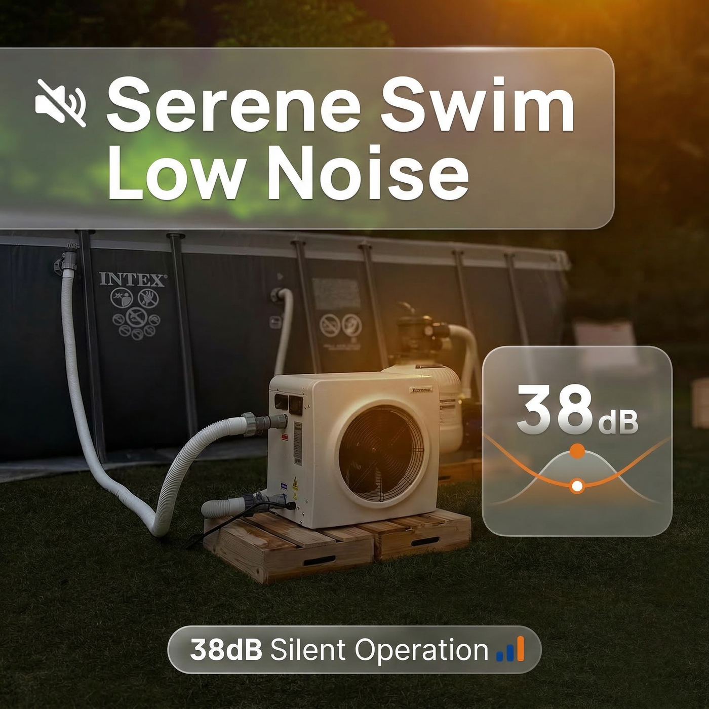 MINI Heat Pumps, Up to 18,000 BTU Inverter, for Pools up to 6,500 Gall ...