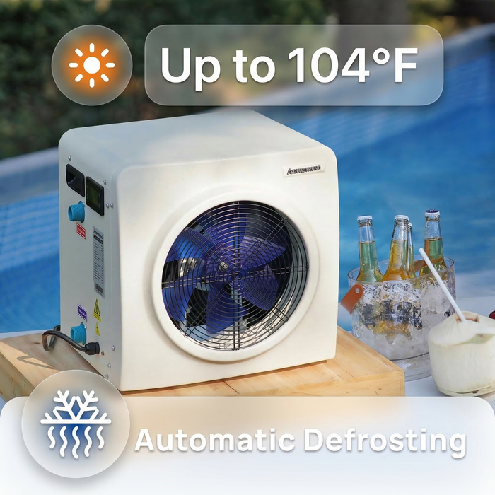MINI Heat Pumps, Up to 18,000 BTU Inverter, for Pools up to 6,500 Gallons, 115V