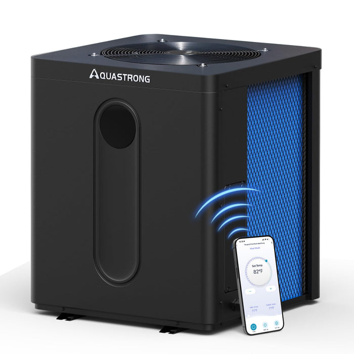 HEX140TOP 140,000 BTU Top Discharge Heat Pump For 42,000 Gallons Pools 220V - Aquastrong