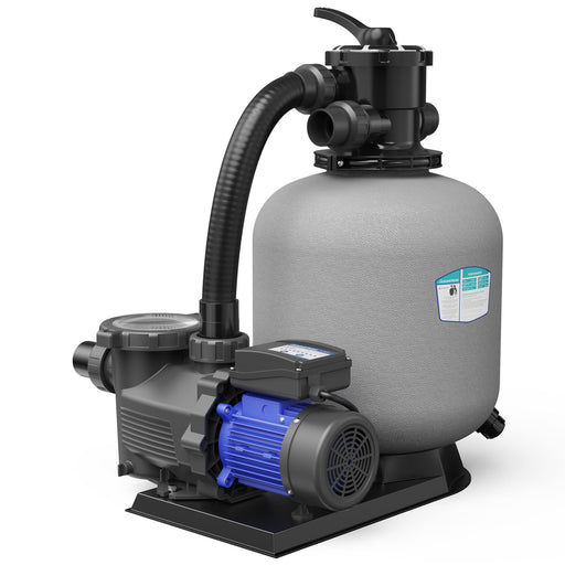 SFP450 1 HP Sand Filter Pump 6100GPH with Timer 18in Up to 20000GAL - Aquastrong