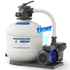 SFPV200T 1.5HP Sand Filter Pump 8100GPH with Timer 20in Up to 32000GAL