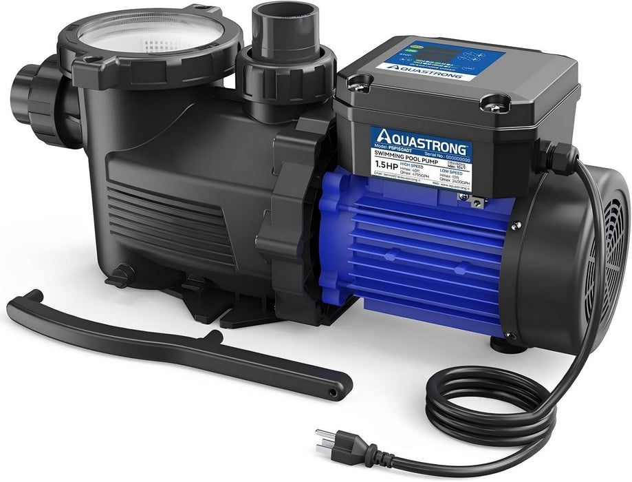 PSP150ADT 1.5 HP 115V Pool Pump Dual Speed with Timer, 4795 GPH