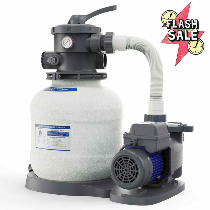 Sand Filter Pumps 115V, 1/2 HP to 3 HP, 12in to 20in, Max 8917GPH for Pools Up to 38000GAL, 6-Way Valve