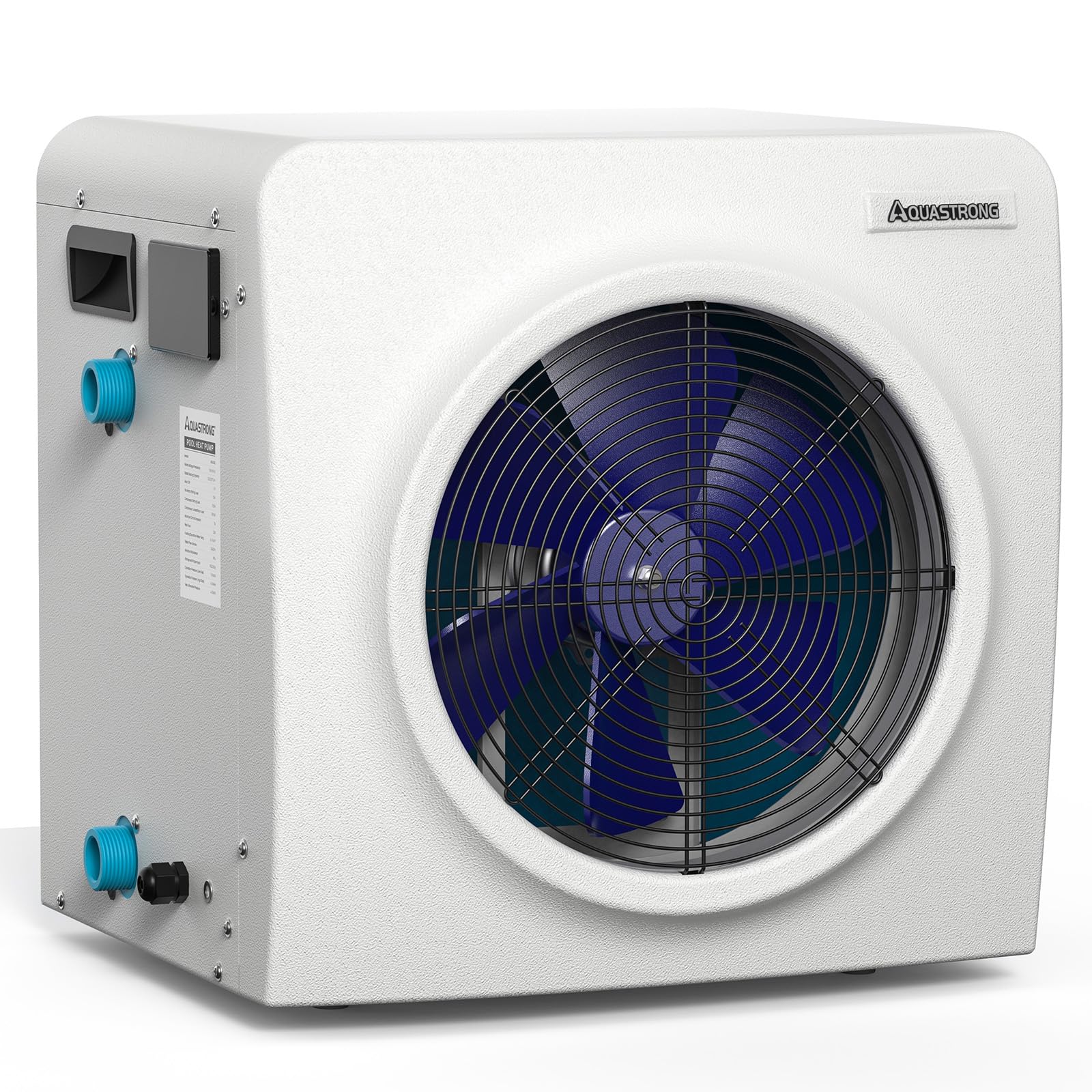 Villastar Swimming Pool Heater, Electric Pool Heat Pump For Above Ground Pools, Spas, And Inground Pools, 16000 BTU/hr, Up To 5000 Gallons, 110V Heater With Cooling And Heating Mode YC-005-N2024