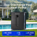 HEX075TOP 80,000 BTU Top Discharge Heat Pump For 21,000 Gallons Pools 220V - Aquastrong