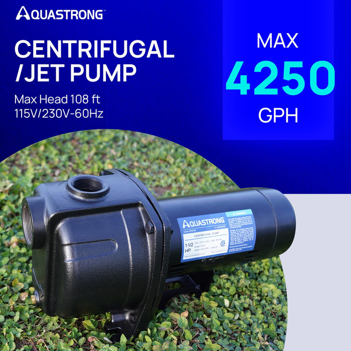 SPRK150 1.5 HP 115/230V Sprinkler Pump, 4250 GPH - Aquastrong