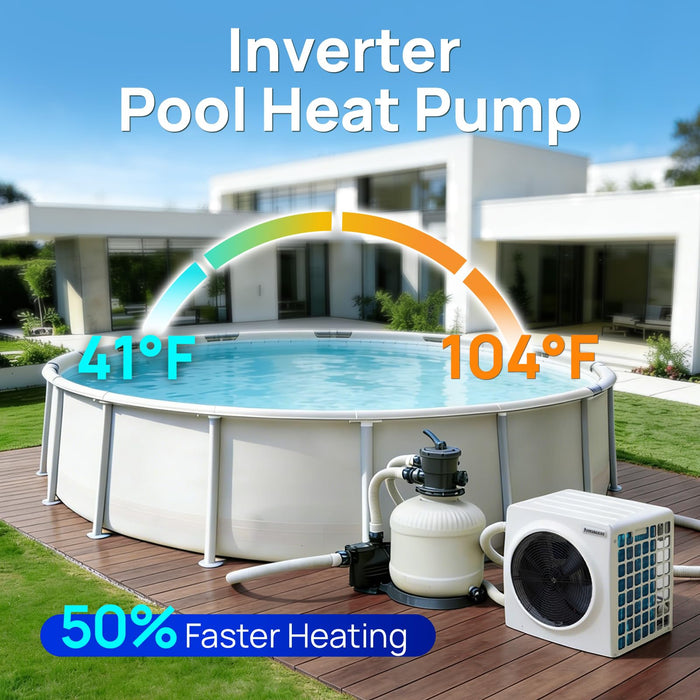 HEX022MINI 22,000 BTU Heat Pump For 7,000 Gallons Pools 115V