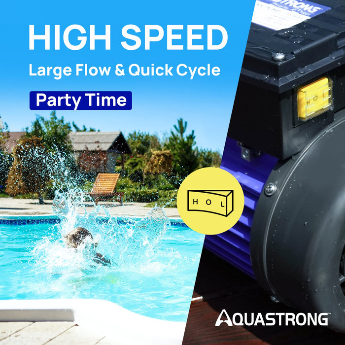 PSP200AD 2 HP 115V Pool Pump Dual Speed, 5186 GPH - Aquastrong