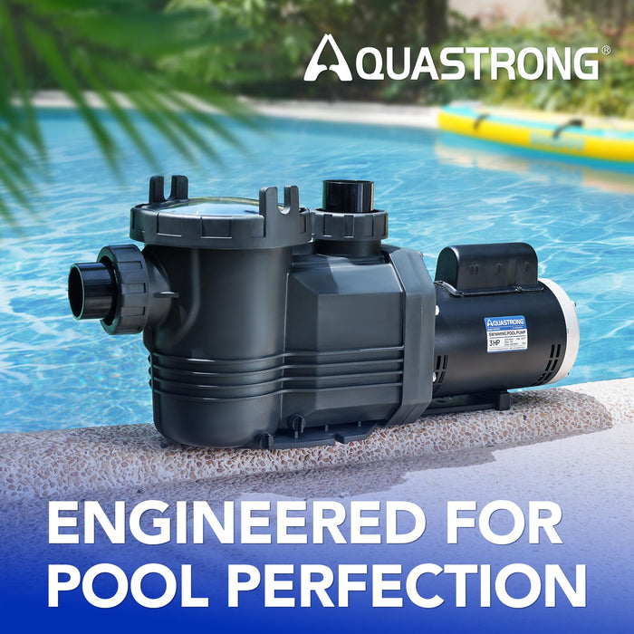 PSPN300 3 HP 220V Single Speed with Pure Copper Motor, 10032GPH - Aquastrong