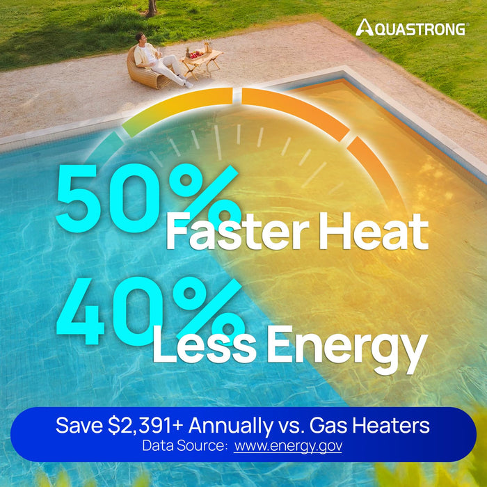 HEX075 75,000 BTU Heat Pump For 21,000 Gallons Pools 220V — Aquastrong