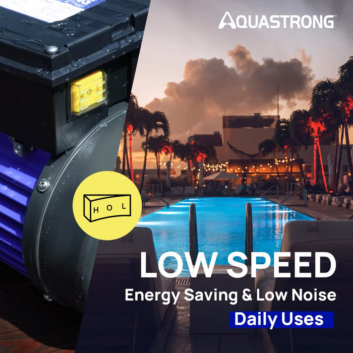AQUASTRONG Variable Speed Pool Pumps, 1.5 HP to 3 HP, 2400GPH to 11359GPH, 115V/220V, In/Above Pool Pumps with Filter Basket - Aquastrong