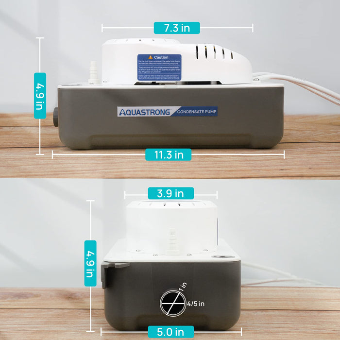 CDS325 1/30 HP 95 GPH HVAC Condensate Pump, 115V/230V - Aquastrong