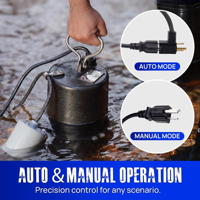 Cast Iron Sewage Pump 1/2 HP, 6030 GPH - Commercial-Grade Sewage System