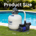 SFPV201ADT 2HP Sand Filter Pump Dual Speed with Timer 20in Up to 21000GAL - Aquastrong
