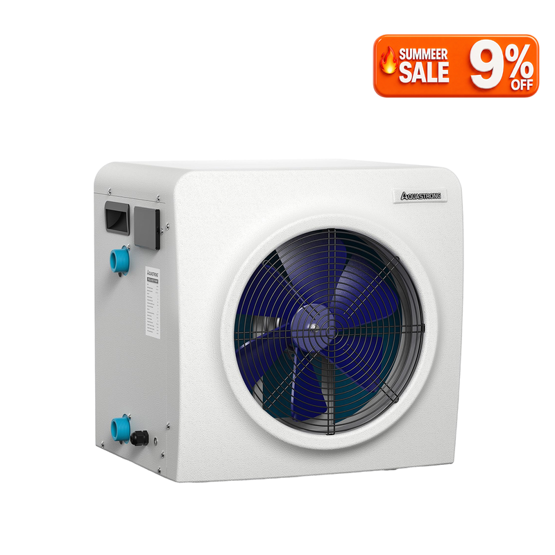 MINI Heat Pumps, Up to 18,000 BTU Inverter, for Pools up to 6,500 Gallons, 115V - Aquastrong
