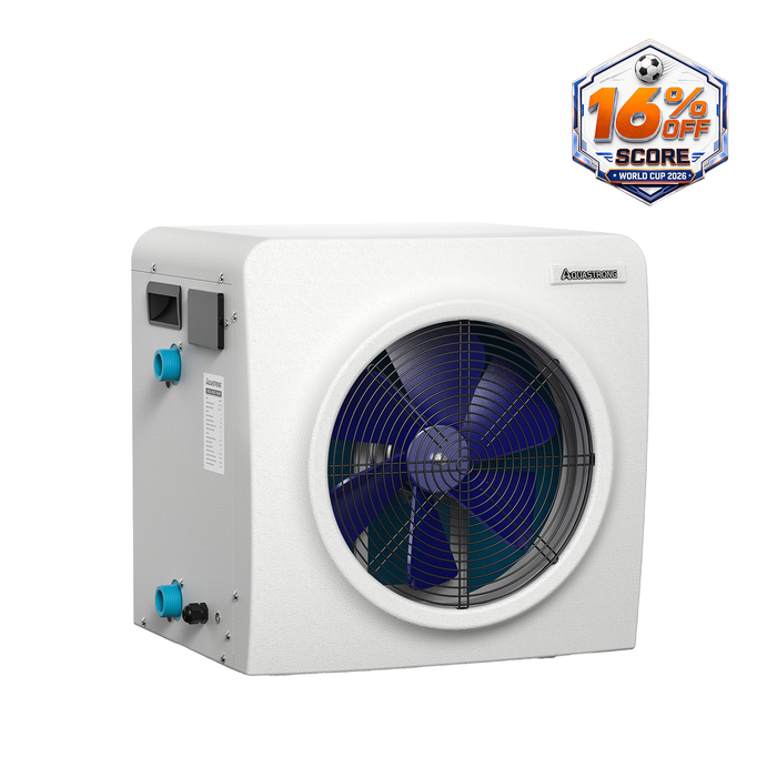 MINI Heat Pumps, Up to 18,000 BTU Inverter, for Pools up to 6,500 Gallons, 115V - Aquastrong