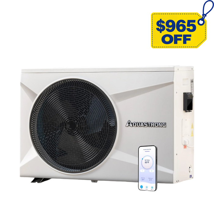 PRO Heat Pumps, Up to 100,000 BTU Inverter, for Pools up to 26,000 Gallons, 120V/220V