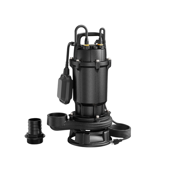 Cast Iron Sewage Grinder Pump 1 HP, 4200 GPH 2 inch Discharge with Auto Float Switch